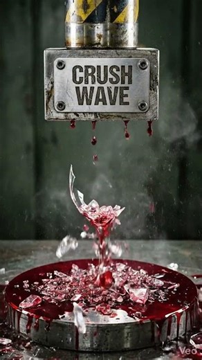 "Hydraulic Press vs Crystal Wine Glass — You Won't Believe What Happens!" #asmr #satisfying #crushin