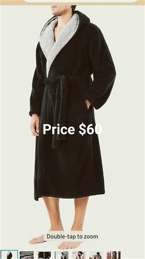 DAVID ARCHY Men's Hooded Robe Soft Coral Fleece Microfiber Bathrobe