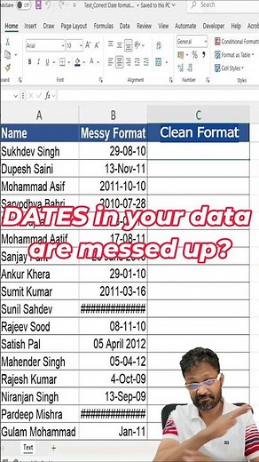 Fix date errors in Excel with this trick !#excel #excelshortcuts #exceltricks #spreadsheets #shorts