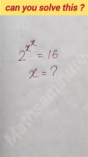Exponential problem, find x #maths #mathsaminute