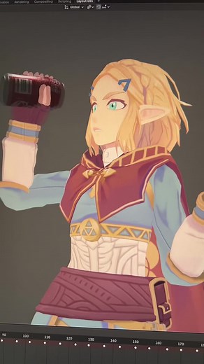 empty can - ignore how rough it is I only spent 10 min on this😭 #zelda #3danimation #derpixon