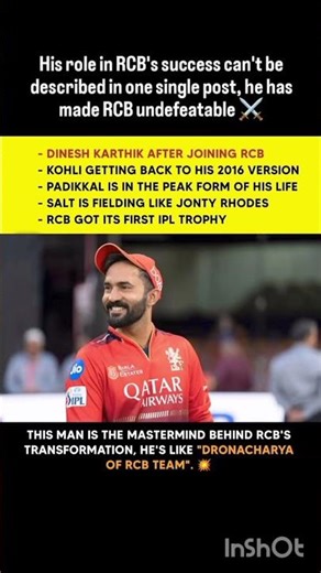 His role in RCB's success can't be described in one single post