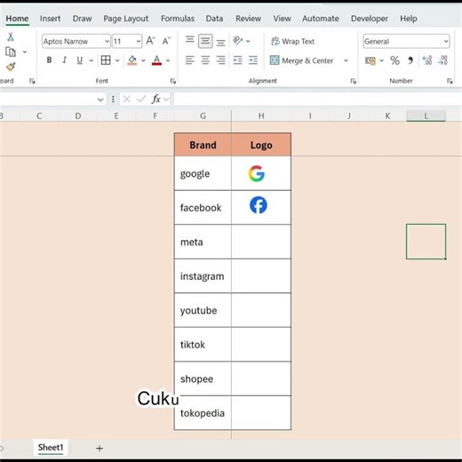 Cara Cepat Munculkan Logo Brand di Excel Secara Otomatis
