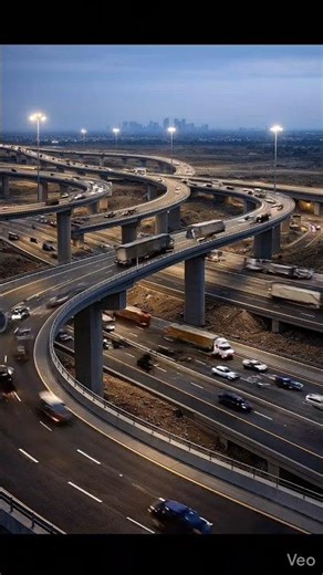 Multi-Level Interchange Highway Construction