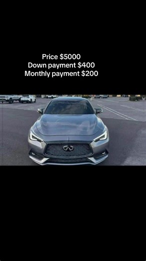 2019 Infiniti Q60 Price: $5000 Down Payment: $400 Driven 64,500 miles Automatic transmission exterior color: Grey Interior color: Black Fuel type: Gasoline AC Cold Sunroof Keyless Entry Heated Steering Heater works Clean title #2019infinitiQ60 #luxurycar2019 #infinitiQ60love #dreamcar #Q60obsessed