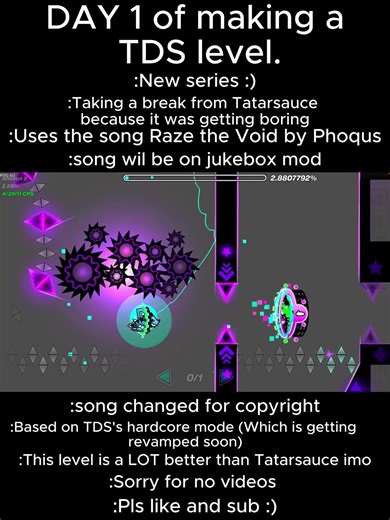 Void Reaver Day 1 #geometrydash #gd #gdlevels #gaming #games The song is Raze the Void by Phoqus