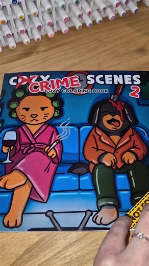 Explore the Cozy Crime Scenes Colouring Book for Adults