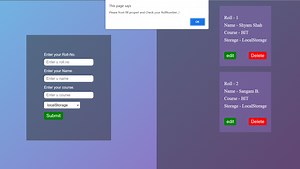 Student Details Form In JavaScript With Source Code - Source Code & Projects