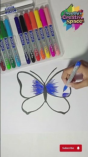 Brush Pen Art/Easy drawing for beginners #brushpen