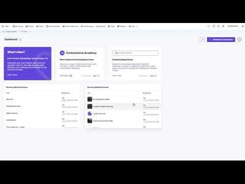 Understanding the Contentstack Dashboard | Contentstack Academy
