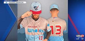 Eugene Emeralds unveil 'Exploding Whales' uniforms, (temporary) team name