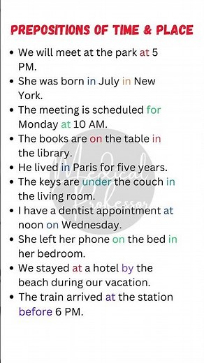 📍 Master Prepositions of Time & Place | Rules & Example Sentences ⏳🏠