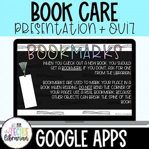 Book Care Presentation | Google Apps | Library Lesson