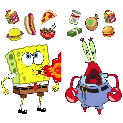 SpongeBob vs Patrick MUKBANG (Animation Best)