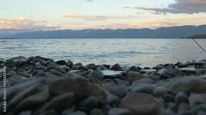 Rippling Waters of Flathead Lake viewed from the Rocky Shore