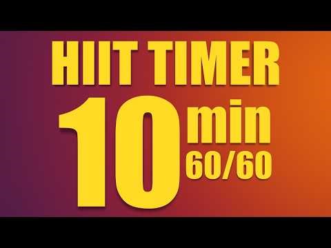 The Only 10-Min HIIT Timer You'll Ever Need | 60s ON / 60s OFF | Music + Beeps