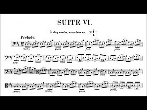 Bach - Cello Suite No. 6 in D Major, BWV 1012 (Score)