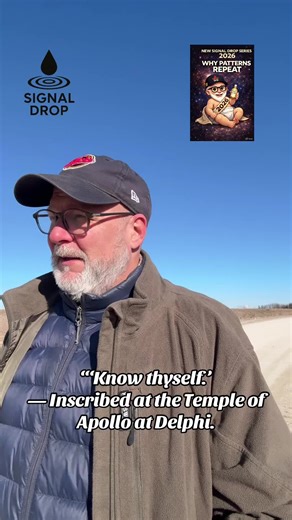 Signal Drop Episode 5: You Are Inside the Pattern DESCRIPTION Patterns don’t just exist in nature or systems — they exist in us. In Episode 5, we close the fractal arc by turning the lens inward. Once you recognize repeating patterns in your own reactions, decisions, and behaviors, surprise disappears — and choice appears. This isn’t about conclusions. It’s about awareness. CITATIONS • Delphic Maxim — Know Thyself • Carl Jung — “Until you make the unconscious conscious, it will direct your life 