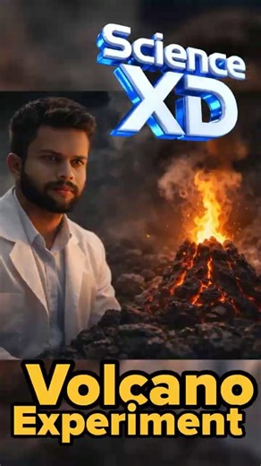 Mini Volcano Eruption at Home 🌋🔥 #experiment #science #physics #chemistry #biology