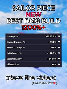 Sailor Piece Best New DMG Build (Max Damage, Sea 2)