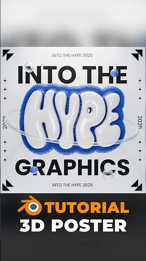 Blender 5.0 Tutorial: How to Make 3D Text Poster Animation!