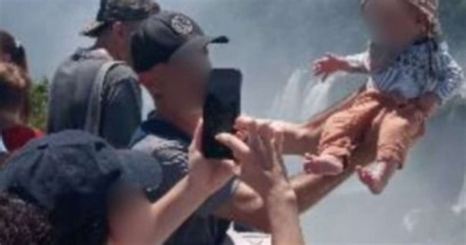 Homem coloca bebê em risco por foto nas Cataratas do Iguaçu