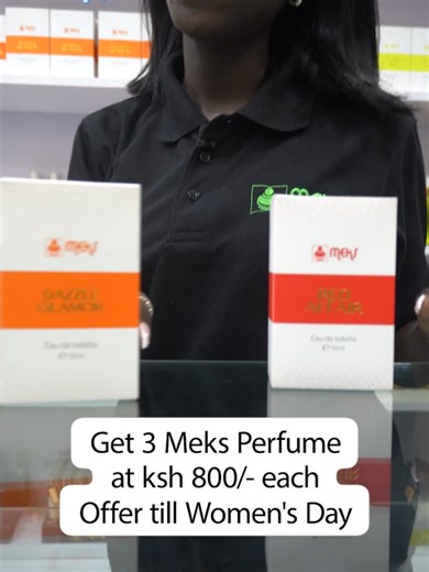 Offer! Offer! Offer! Don't miss out on the #WomensDay Special Offer! Get 3 Perfumes at Ksh800 Each! 📍 Find us on Bihi Towers, 1st Floor Shop No. 6 🎯 Follow our page for **exclusive perfume deals** 💫 Your perfect scent is waiting – visit Meks Perfumes today and treat yourself to luxury! . 📞 Call us via 0711290009 for more info or drop by to explore our stunning collection! #MeksPerfumes #SmellGood #Perfumes #kenyantiktok🇰🇪