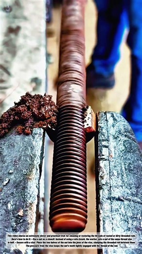 Effective Tips For Cleaning Threaded Rods #job #skills #works #iron#tools #tips