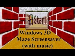 Windows 3D Maze Screensaver (with music) 💻