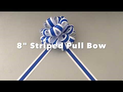 How to make Pull Bows - 8" Striped Pull Bow Instructions by GiftWrap Etc.