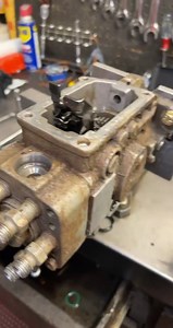 Another destroyed VE-Bosch pump. Fuel starvation, & running these modern day Tractors out of Diesel Fuel introduces air into the fuel system. Air in the Advance of this pump is very bad. That’s what we do fix em. We will have it back to digging dirt in no time. | Northeast Diesel Service of Springfield