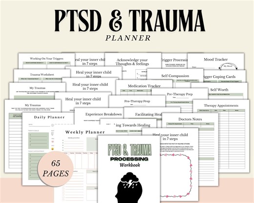 PTSD Trauma Processing Workbook | Therapy Worksheets, Safety Plan (canva) - Etsy UK