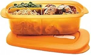 Amazon.com: Tupperware Crystalwave - Fiambrera dividida para microondas (1 litro, comida para viajar) : Hogar y Cocina