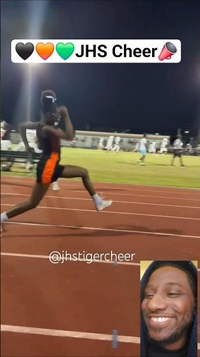 🖤🧡💚📣 JHS Cheer run 🏃🏾‍♀️ same arm same leg #cheer #cheerleading #highschool #challange