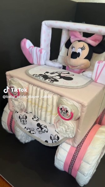 Minnie Mouse diaper Jeep launching june 19th! #babypridediapercakes #fyp #viral #jeepdiapercakes #babyshower #minniemouse #minniemousebabyshower #minniemousediapercake #babyshowerideas #jeep #foryoupage #fyp