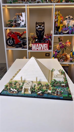 Celebrating the opening of the Grand Egyptian Museum, here is a MOC using two copies of one of my favorite LEGO Sets, The Great Pyramid of Giza! Follow @thebrickpharaoh for daily awesome LEGO #lego #rlfm #egypt #grandegyptianmuseum #gizapyramids #pharaohs | The Brick Pharaoh