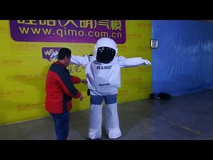 How to use inflatable robot costume for city parade