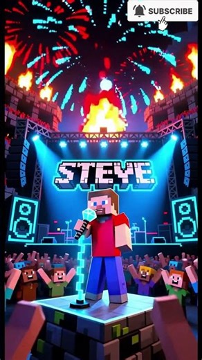 Minecraft Sings LIVE 🎤🔥 | Music Battle Part 1 | Steve vs The Crowd! #minecraft #shorts #trending