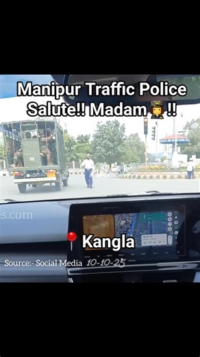 manipurarticles.com on Instagram: "Traffic Police Stops Indian Army Truck for Red Light Violation in Imphal Imphal, Manipur | October 10, 2025 A traffic policewoman in Imphal earned praise after she stopped an Indian Army truck at Kangla for crossing the road despite a red traffic signal. The incident happened around noon when the truck reportedly ignored the signal. The officer immediately intervened and halted the vehicle, reminding the driver to follow traffic rules. Her firm action drew appr