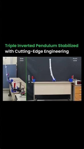 Triple inverted pendulum controlled in milliseconds. #viral #robotics #artificialintelligence #ai