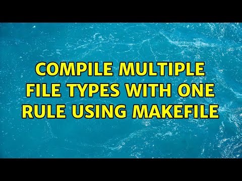 Compile multiple file types with one rule using makefile