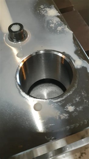 Tight tolerances, too much features. Roughing is done, now up to threading and finishing passes.