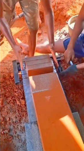 The process of making bricks for buildings with fast and neat tools #bricks