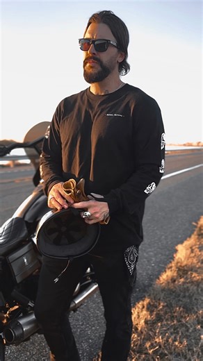 Levi Stocke on Instagram: "Some people were born to stay in place but I was born to roam 🦅 … So have you snagged your @rebelritualofficial BTR Moto Long Sleeve yet? LINK IN BIO"