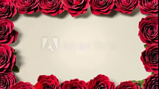 Crimson Rose Frame: A romantic border of deep red roses creates a captivating frame, perfect for adding a touch of elegance to your designs.