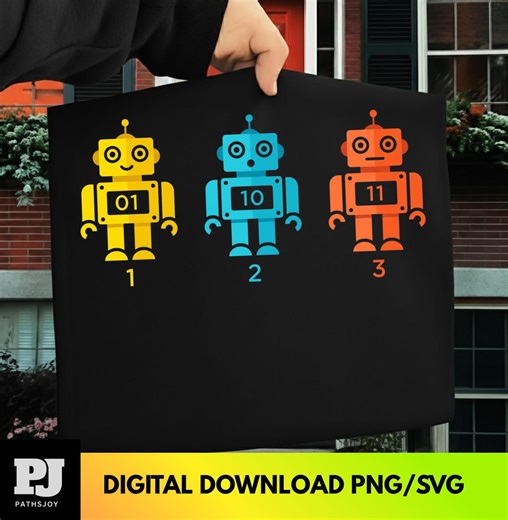 Programming Robot 01 10 11 PNG SVG, Binary Code Geek Tee, Survivor Coding Humor Graphic Tee, Computer Science Gift, Software Developer - Etsy UK