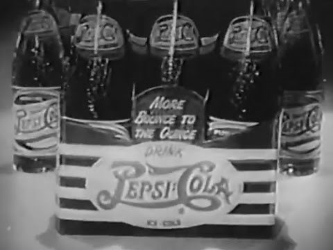 Pepsi Cola More Bounce To The Ounce 1950 TV Commercial HD