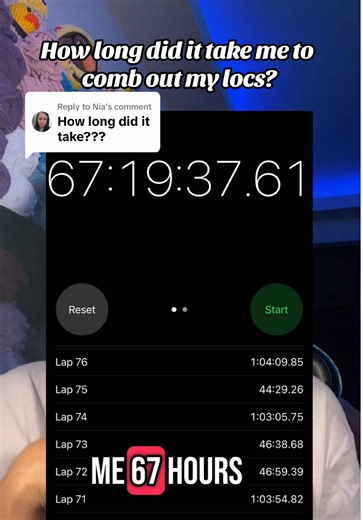 Replying to @Nia This is one of my most asked questions besides why I combed them out. When I was doing my research on combing out locs no one really gave an Indepth explanation. So I decided when combing out mine to document the process and the time it takes to comb out each loc 🤭 I can guarantee that if I didn’t cut off those inches I knew I’d loose it would have taken way longer 😭 But more questions are definitely welcome because I’d love to talk more about my journey combing out my locs an