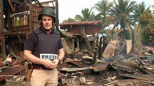 Thai border village in ruins after Cambodian rocket barrage