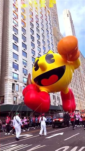 Quick Recap: Pac-Man's appearance during Macy's 2025 Thanksgiving Parade! | YouTube Shorts